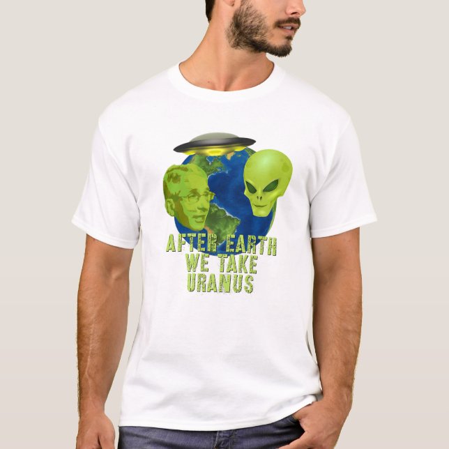 Fauci Alien UFO Outer Space Funny Conservative Ant T-Shirt (Front)