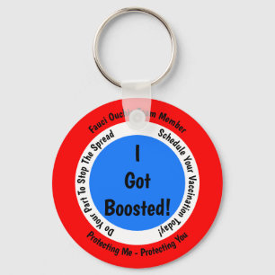 Fauci Ouchie Vaccination I Got Boosted Key Ring