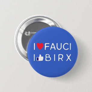 Fauci vs Birx love or like? Funny Corona 6 Cm Round Badge