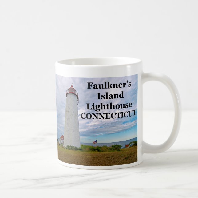 Faulkner's Island Lighthouse, Connecticut Mug (Right)