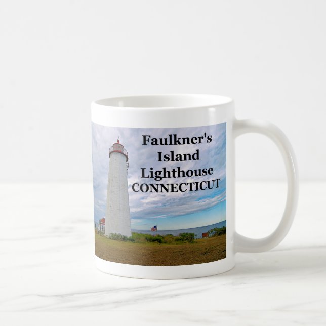 Faulkner's Island Lighthouse, Connecticut Mug (Right)