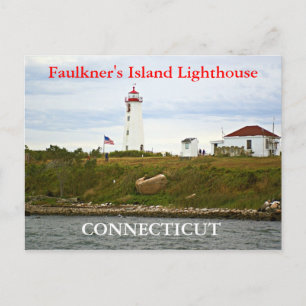 Faulkner's Island Lighthouse, Connecticut Postcard