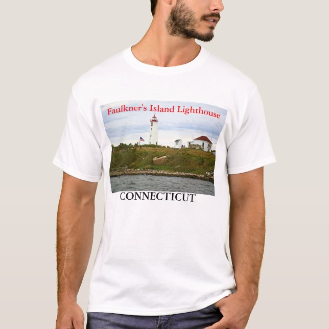 Faulkner's Island Lighthouse, Connecticut T-Shirt (Front)