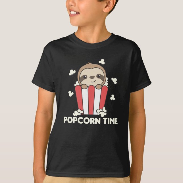 Fault Popcorn Time Funny Animals In Essen T-Shirt (Front)
