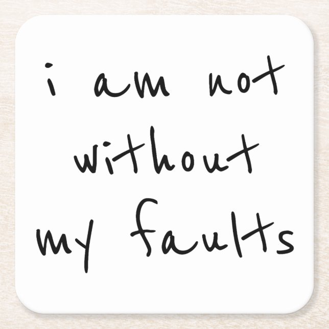 Faults Paper Coaster (Front)