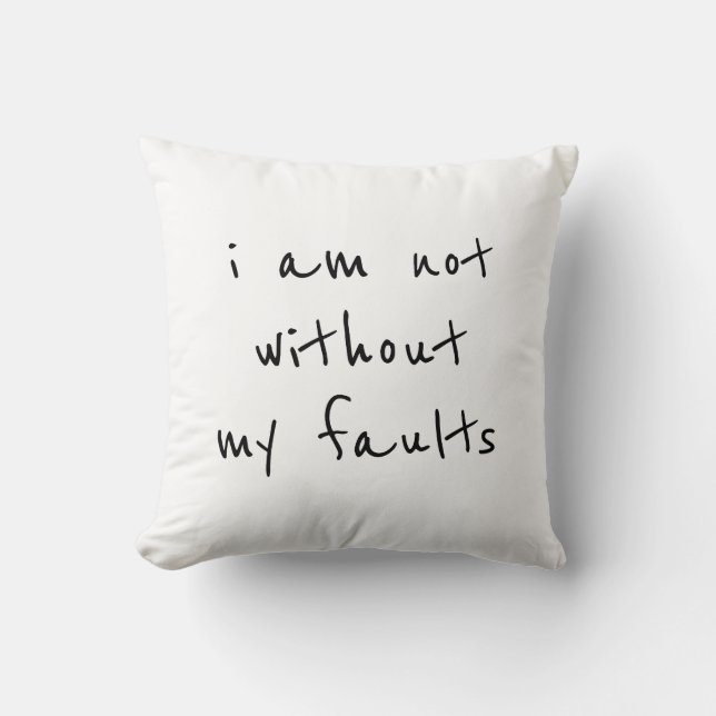 Faults Throw Pillow (Front)