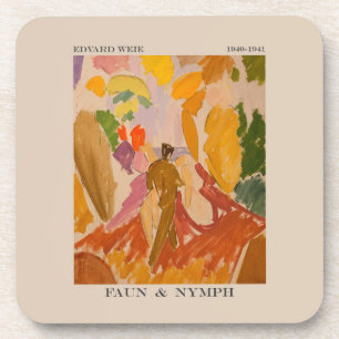 Faun and Nymph 1941 by Edvard Weie Coaster