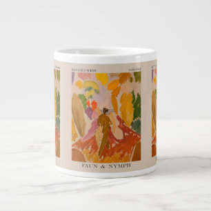 Faun and Nymph 1941 by Edvard Weie Large Coffee Mug