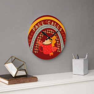 Faun Fall Calls Rainbow Hot Cocoa Clock