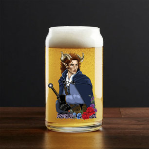 Faun Horned Fae Fantasy Can Glass
