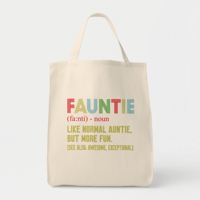 Fauntie auntie tote bag (Front)