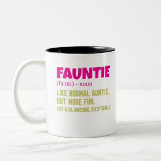 Fauntie auntie Two-Tone coffee mug
