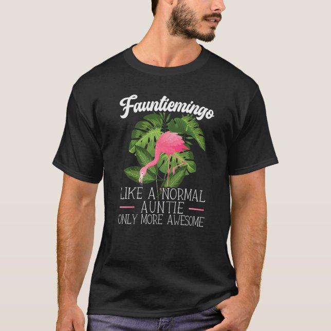 Fauntiemingo Pink Flamingo Whisperer Best Aunt Eve T-Shirt (Front)