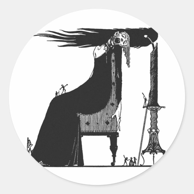 Faust 003 classic round sticker (Front)