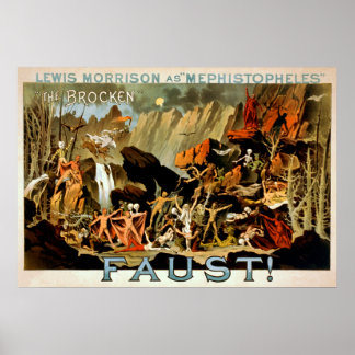 Faust 1887 - Theatre Poster