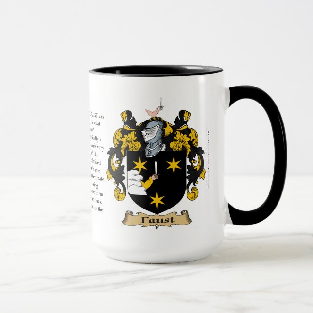 Faust Family Coat of Arms Mug (Right)