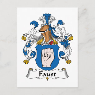 Faust Family Crest Postcard