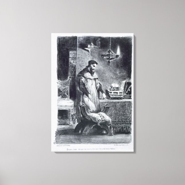 Faust in his Study, from Goethe's Faust, 1828, (il Canvas Print (Front)