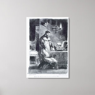 Faust in his Study, from Goethe's Faust, 1828, (il Canvas Print