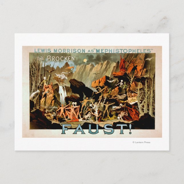 Faust Musical Theatre Poster Postcard (Front)
