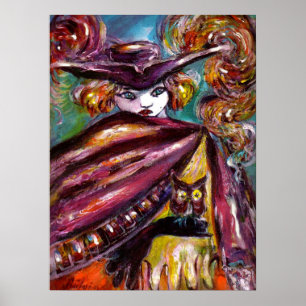 FAUST / Mysterious Mask with Tricorn and Owl Poster