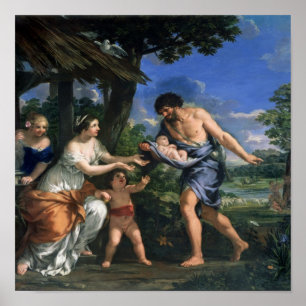 Faustulus entrusting Romulus and Remus Poster