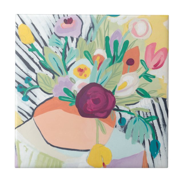 Fauvist Floral II Tile (Front)