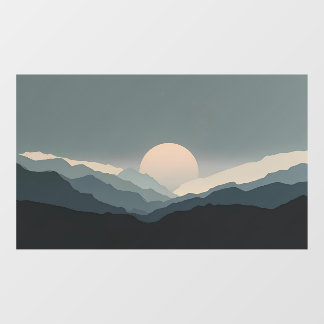 Fauvist Horizon | Charcoal Moon ADA 60-P Tank Window Cling