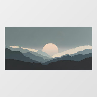 Fauvist Horizon | Charcoal Moon ADA 90-P Tank Window Cling