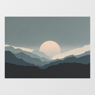 Fauvist Horizon | Charcoal Moon ADA Mini M Tank Window Cling