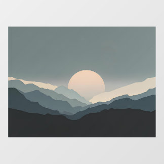 Fauvist Horizon | Charcoal Moon WB Clear 2420 Tank Window Cling