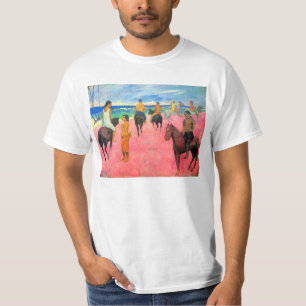 Fauvist painting Gauguin horse art riders on beach T-Shirt