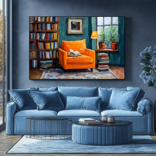 Fauvist Reading Nook Art – Customisable Cosy Home  Poster