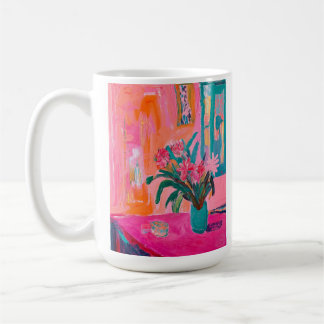 Fauvist Vase of Pink Flowers & Fauvism definition Coffee Mug