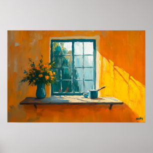 Fauvist Window with Sunlit Still Life – Custom Poster