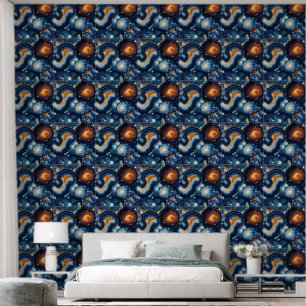 Faux agate tiled pattern wallpaper