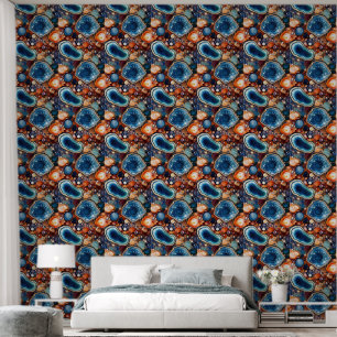 Faux agate tiled pattern wallpaper