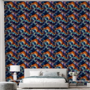 Faux agate tiled pattern wallpaper