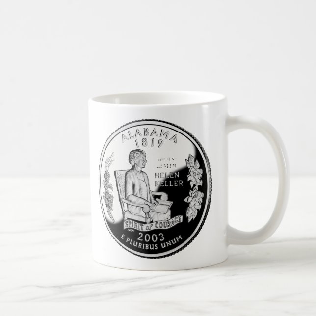 Faux Alabama State Quarter Spirit of Courage Coffee Mug (Right)