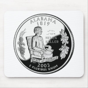 Faux Alabama State Quarter Spirit of Courage Mouse Mat