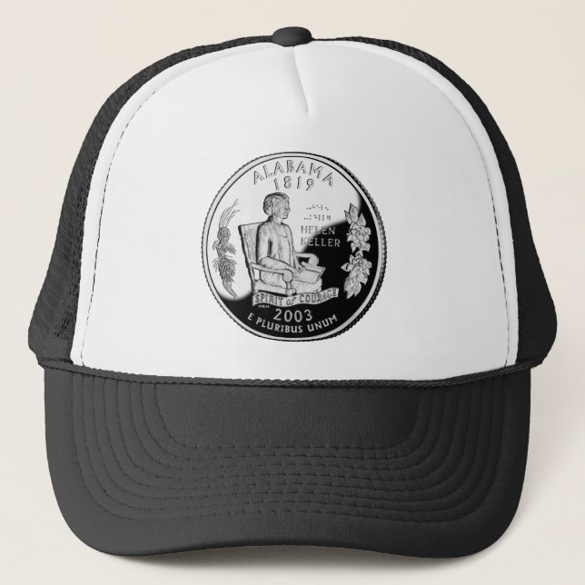 Faux Alabama State Quarter Spirit of Courage Trucker Hat (Front)