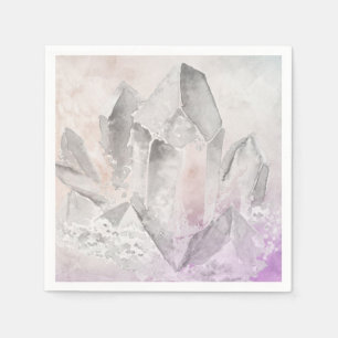 *~* Faux Amethyst Crystal Healing Energy Chakra Napkin