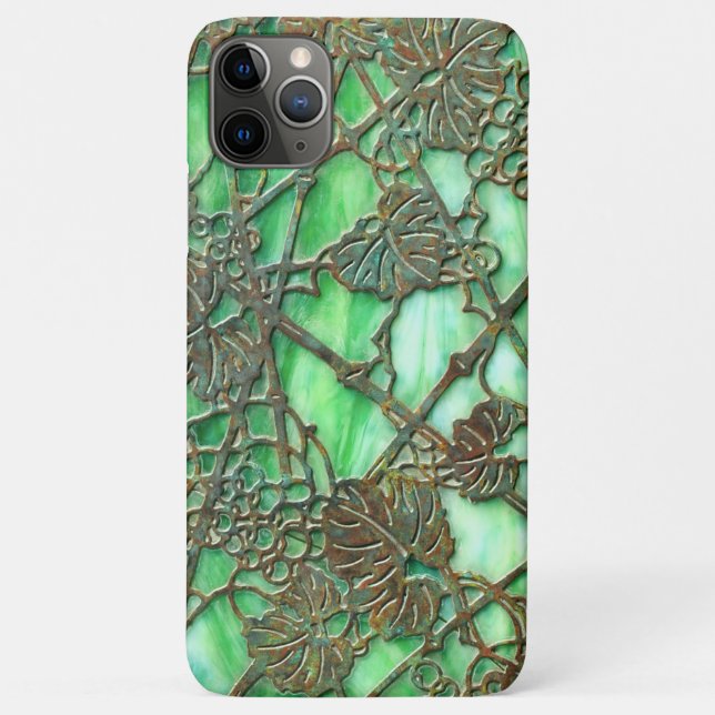 Faux Antique Stained Glass Grapevine Case-Mate iPhone Case (Back)