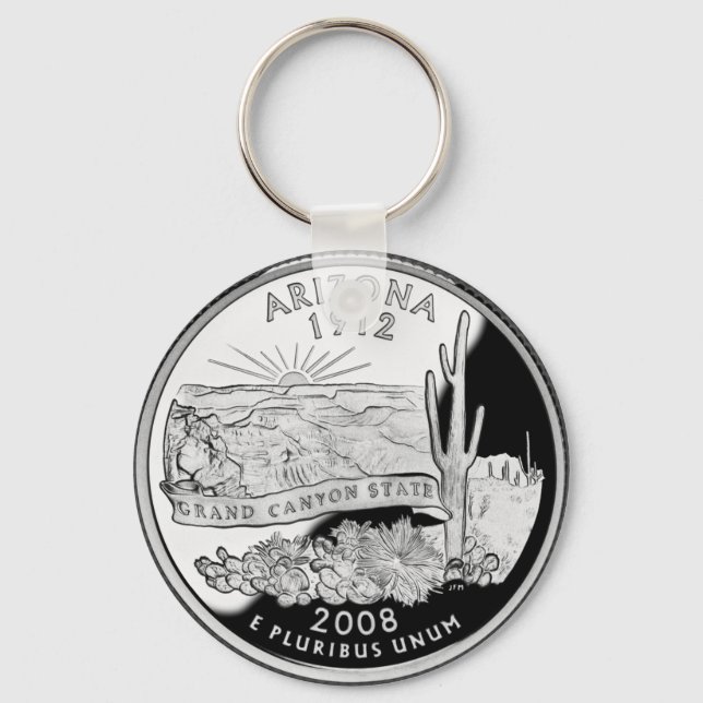 Faux Arizona State Quarter Grand Canyon State Key Ring (Front)