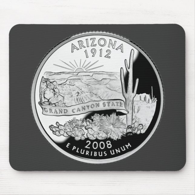 Faux Arizona State Quarter Grand Canyon State Mouse Mat (Front)