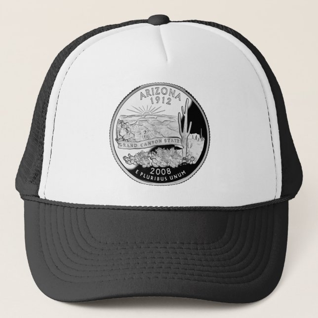 Faux Arizona State Quarter Grand Canyon State Trucker Hat (Front)