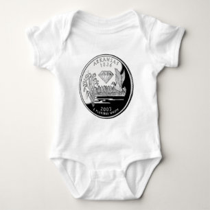 Faux Arkansas State Quarter Crater of Diamonds Baby Bodysuit