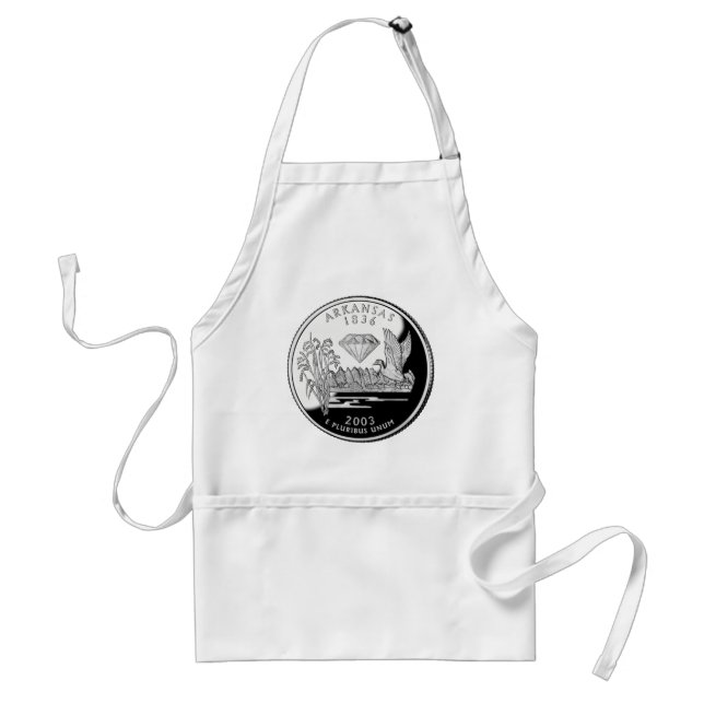 Faux Arkansas State Quarter Crater of Diamonds Standard Apron (Front)