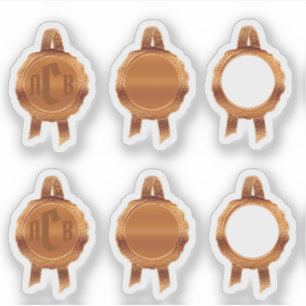 Faux Award/Certificate Seal Ribbons (BronzeAssort)
