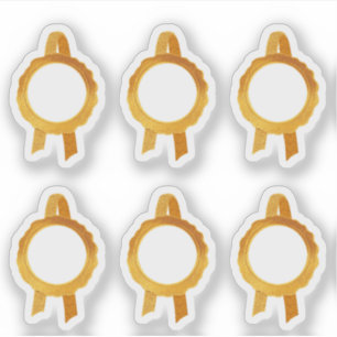 Faux Award/Certificate Seal Ribbons (Gold Hollow)
